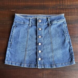 American Eagle Outfitters Denim Button up Skirt